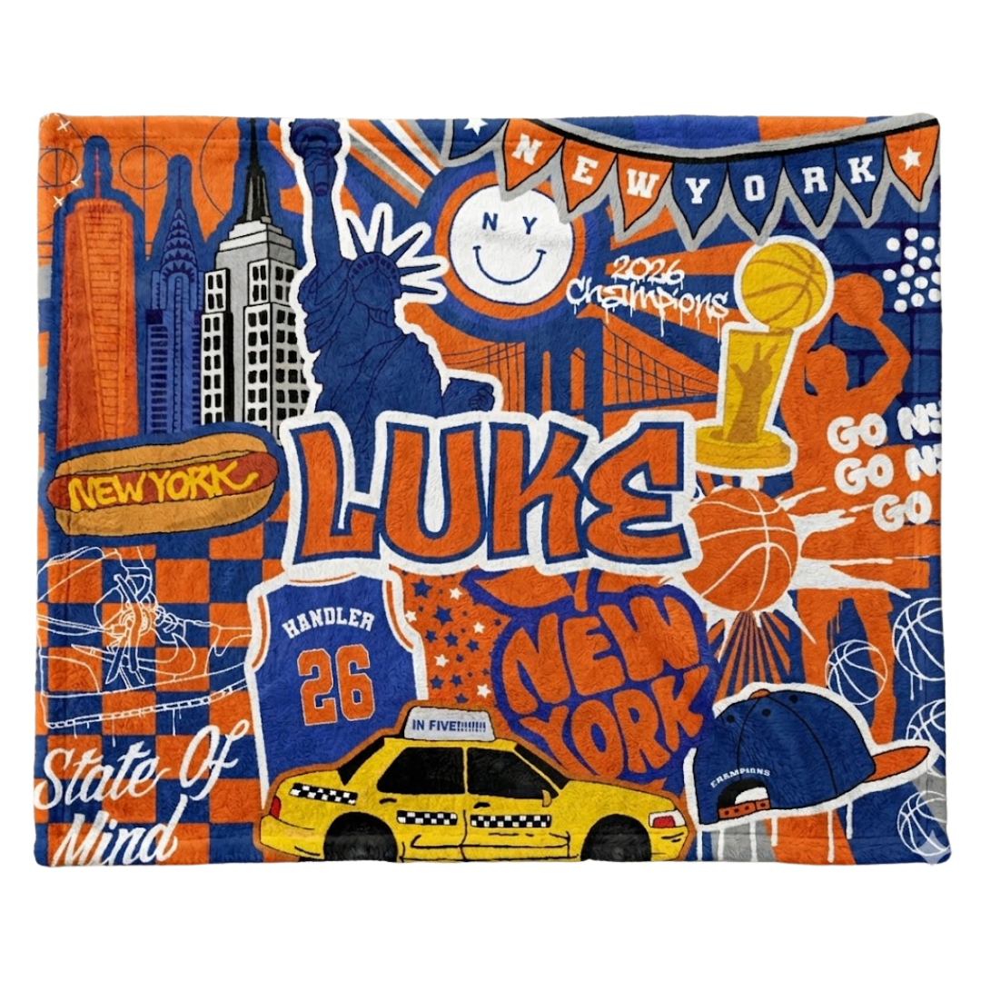 New York Basketball Blanket