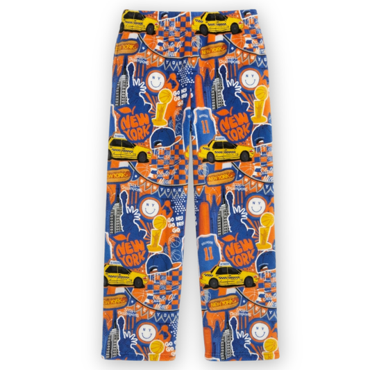 New York Basketball Fuzzy Pajama Pants