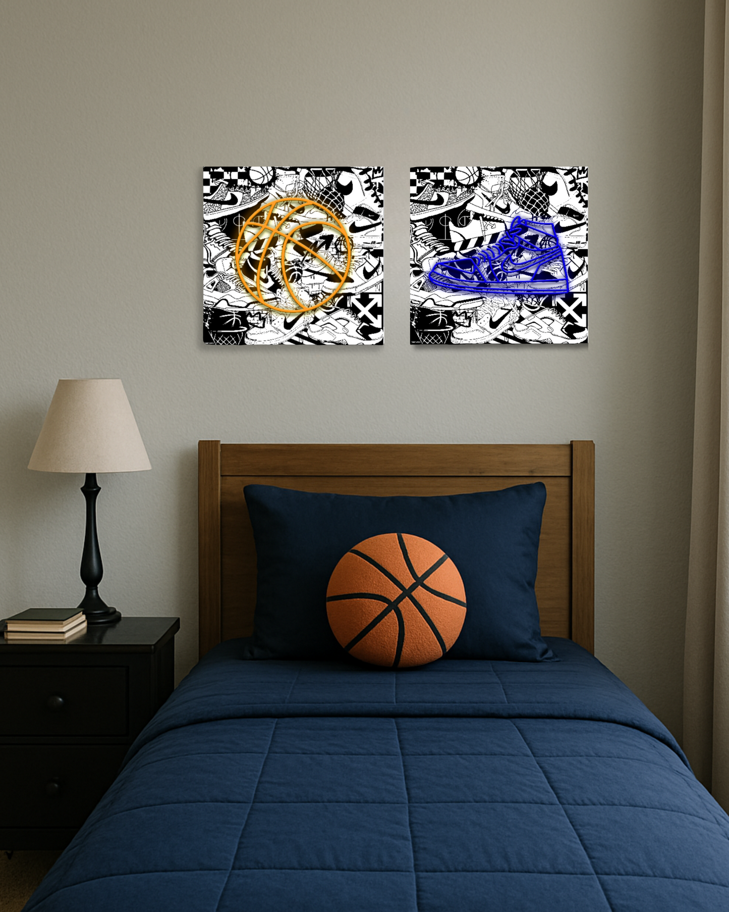 Kick It Sneaker Neon Artwork