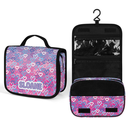 Ombre Hearts Toiletry Bag