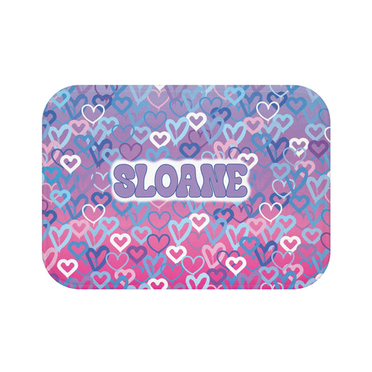 Ombre Hearts Bath Mat