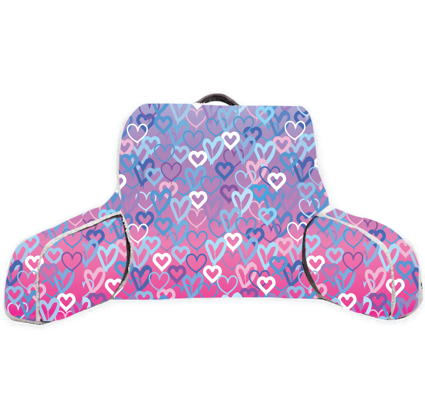 Ombre Hearts Lounge Around Pillow