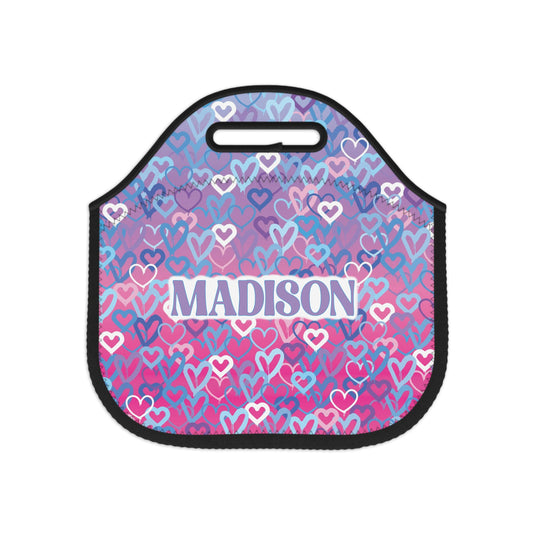Ombre Hearts Lunch Tote