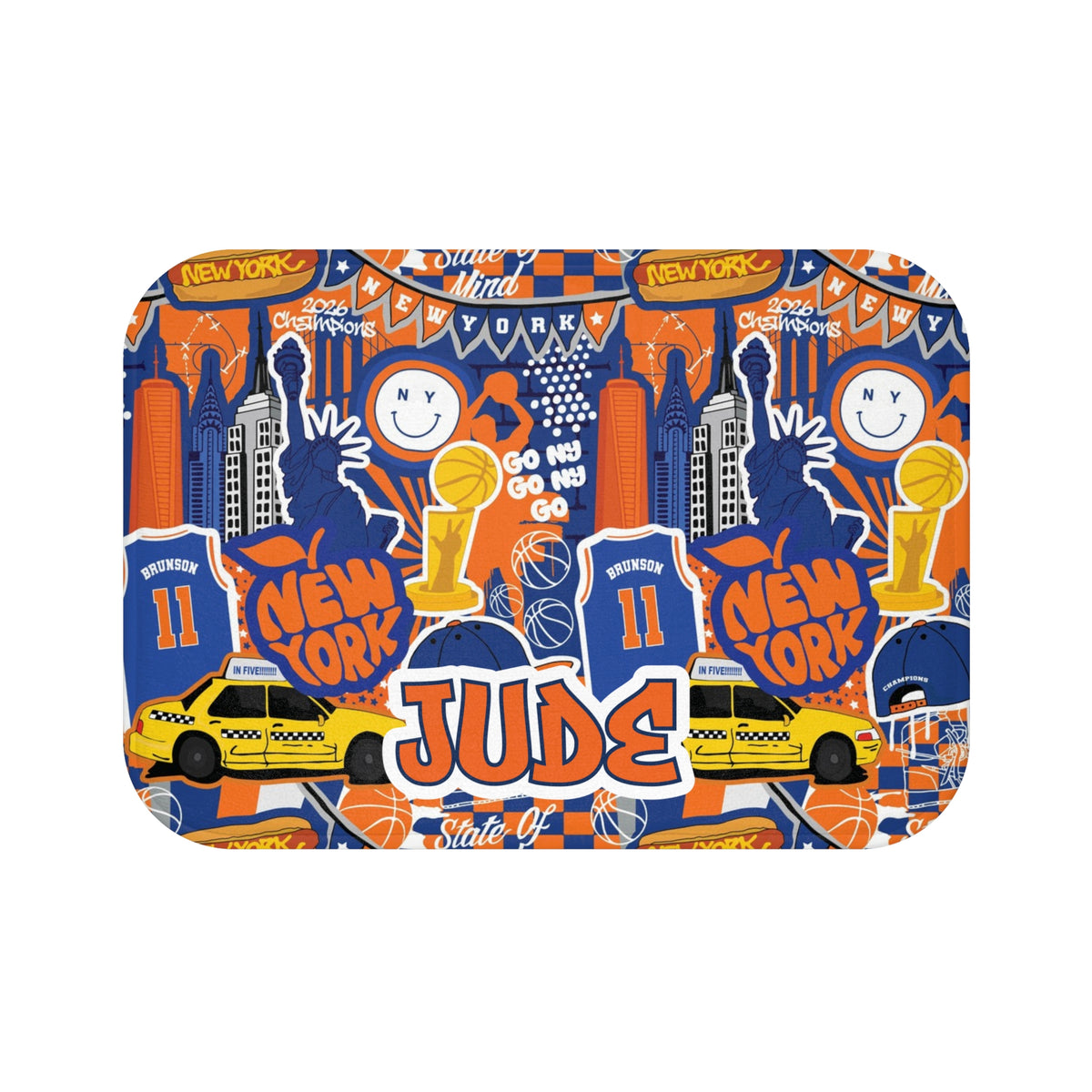 New York Basketball Bath Mat