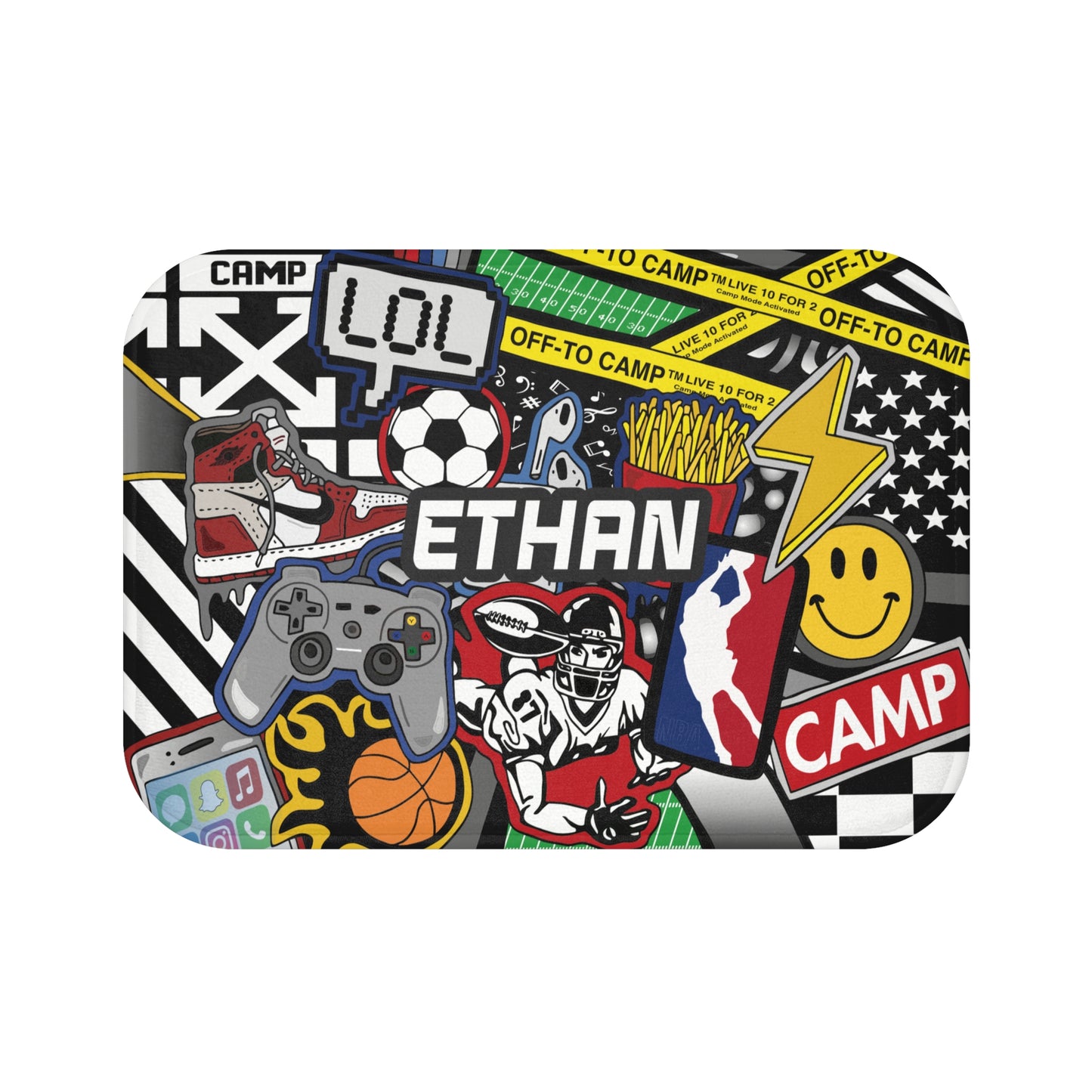 Off To Camp Bath Mat