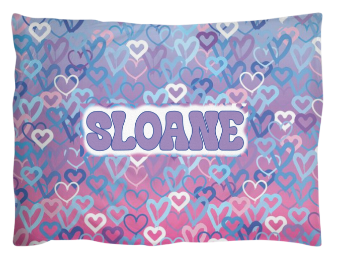 Ombre Hearts Pillow Case