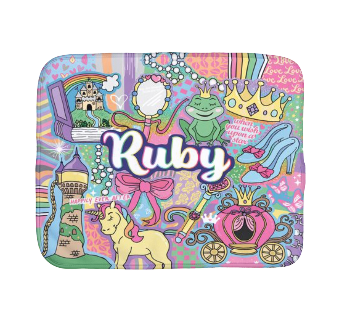 Pretty Princess Burp Cloth