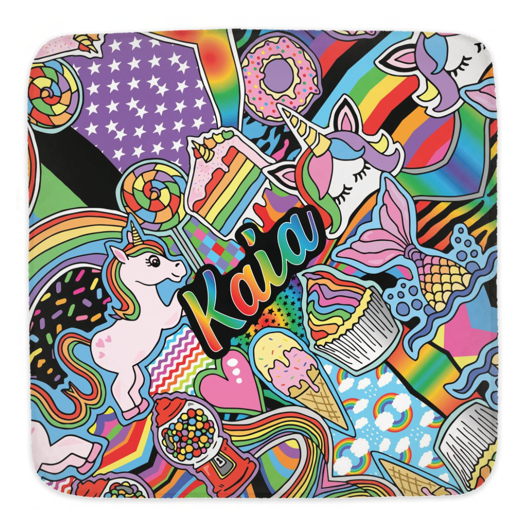 Rainbows and Unicorns Hooded Towel