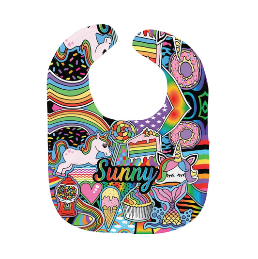 Rainbows and Unicorns Bib