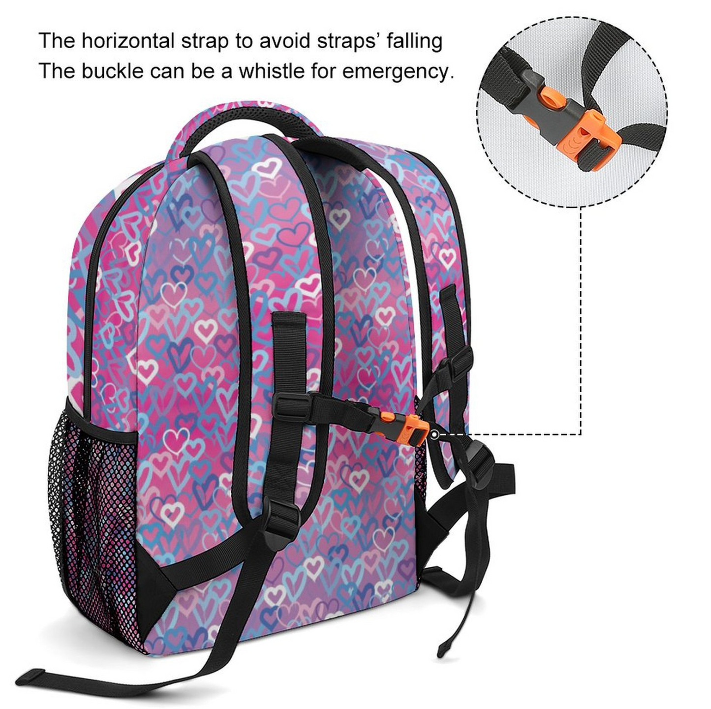 Ombre Hearts Mini Backpack